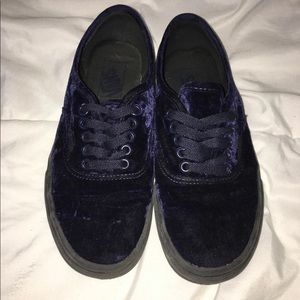Navy Blue Velvet Authentic VANS  Women’s 8